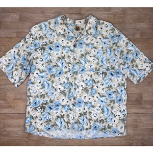 Pusser’s West Indies Silk Hawaiian Casual Button Down XL‎